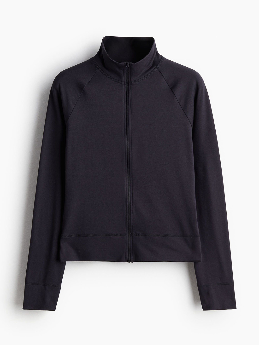 

H&M Women Zip-Through Jersey Cardigan, Black
