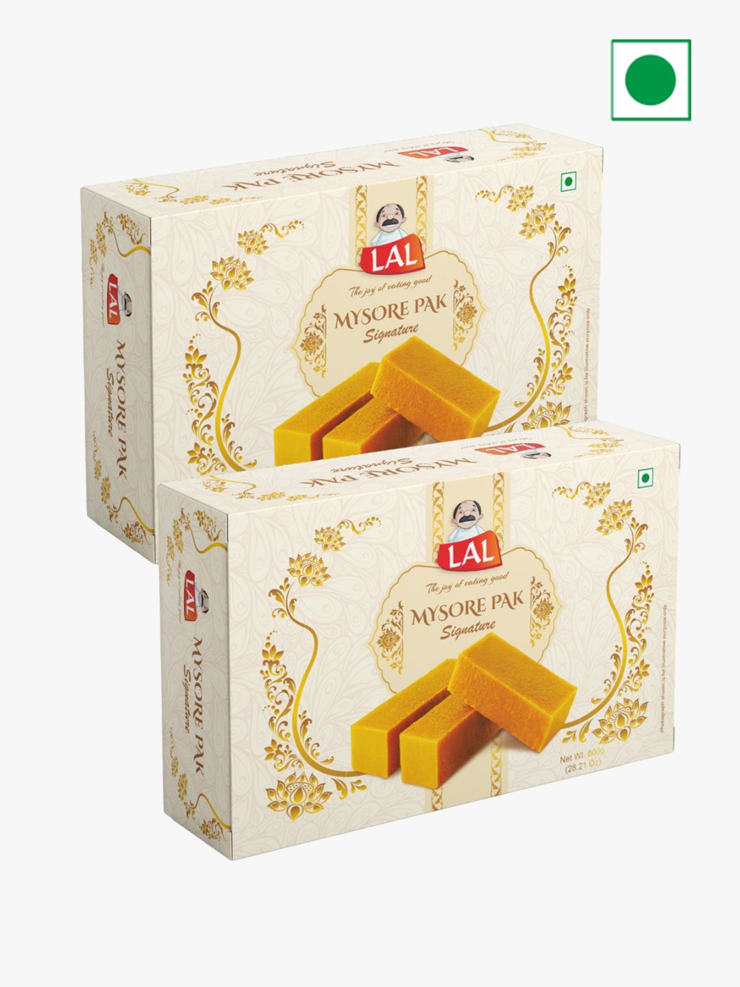 

LAL Pack Of 2 Mysore Pak Signature- 1600g, Brown