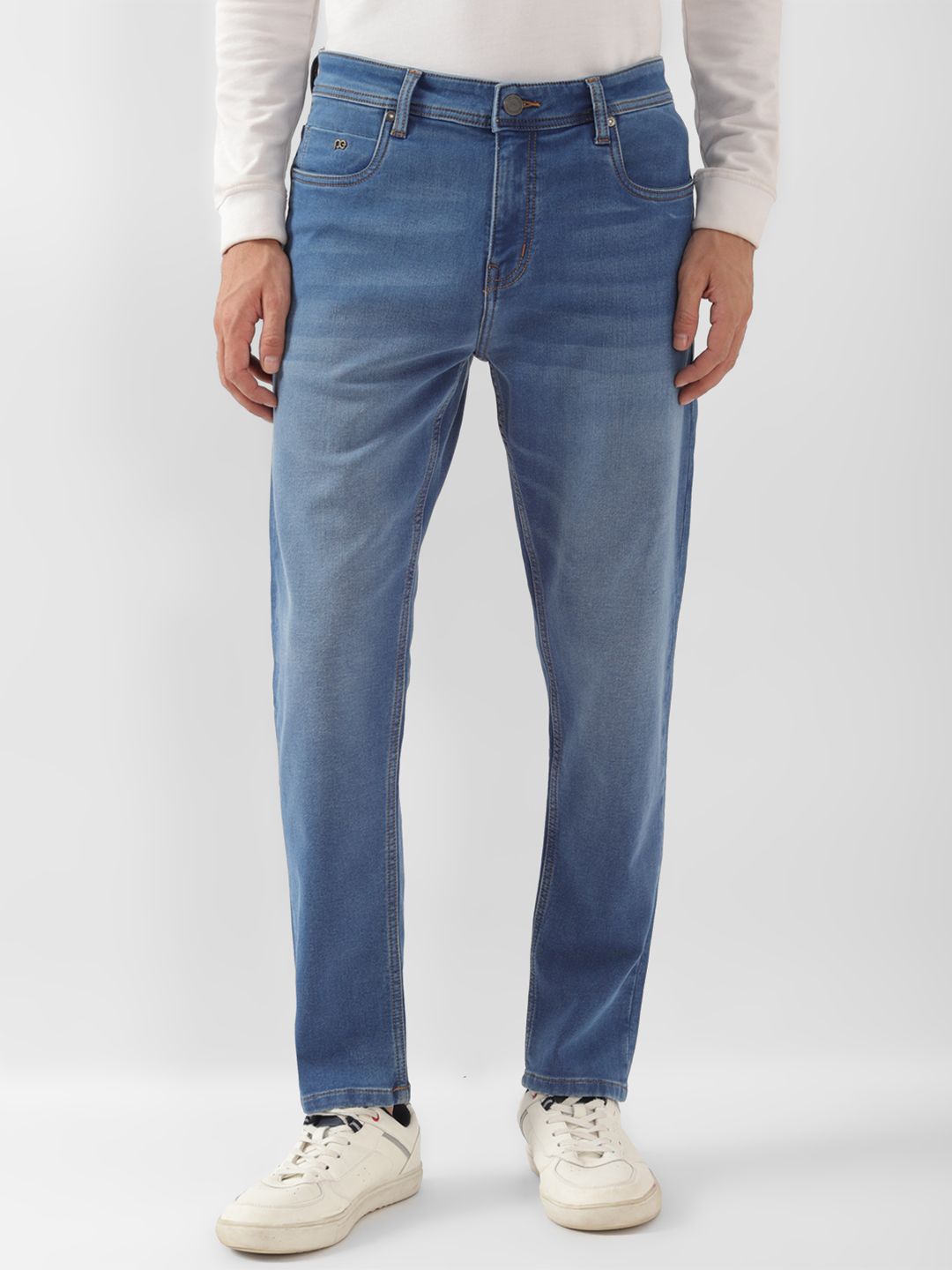 

Peter England Casuals Men Slim Fit Mid-Rise Light Fade Jeans, Blue