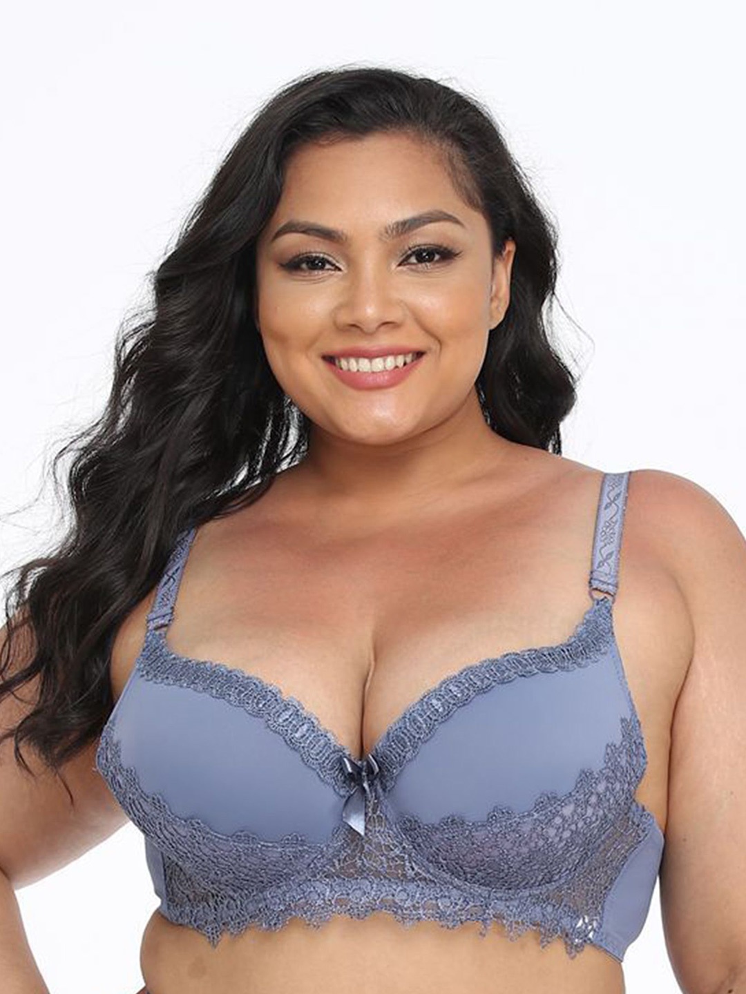 

LULU & SKY Medium Coverage Lightly Padded Bra, Grey