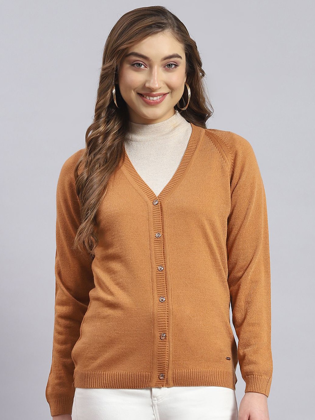 

Monte Carlo Women Woollen Cardigan, Brown