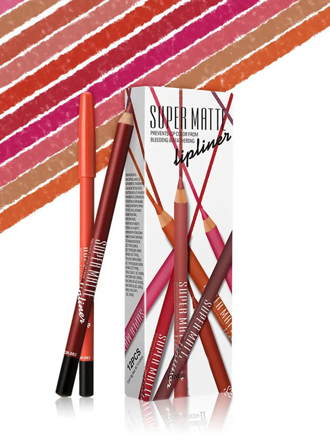 

Adbeni Super Matte Set Of 12 Lip Liner-2063#064#065#066#067#068#069#070#071#072#073#074#, Red