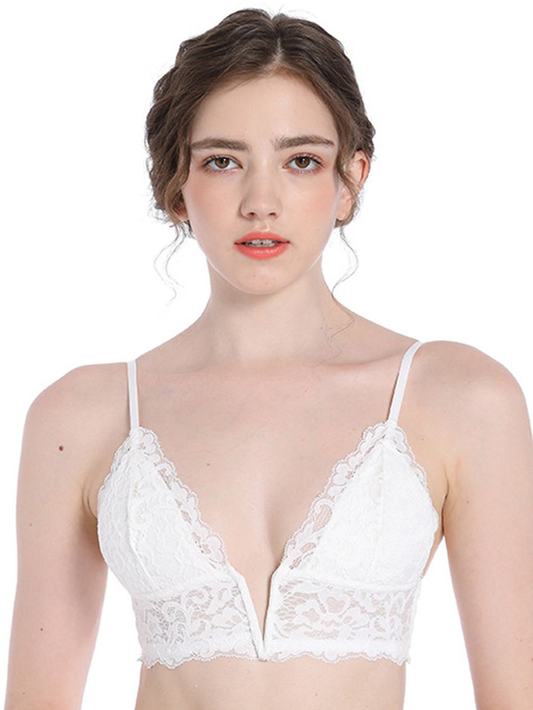 

LULU & SKY Bra Medium Coverage Lightly Padded, Off white