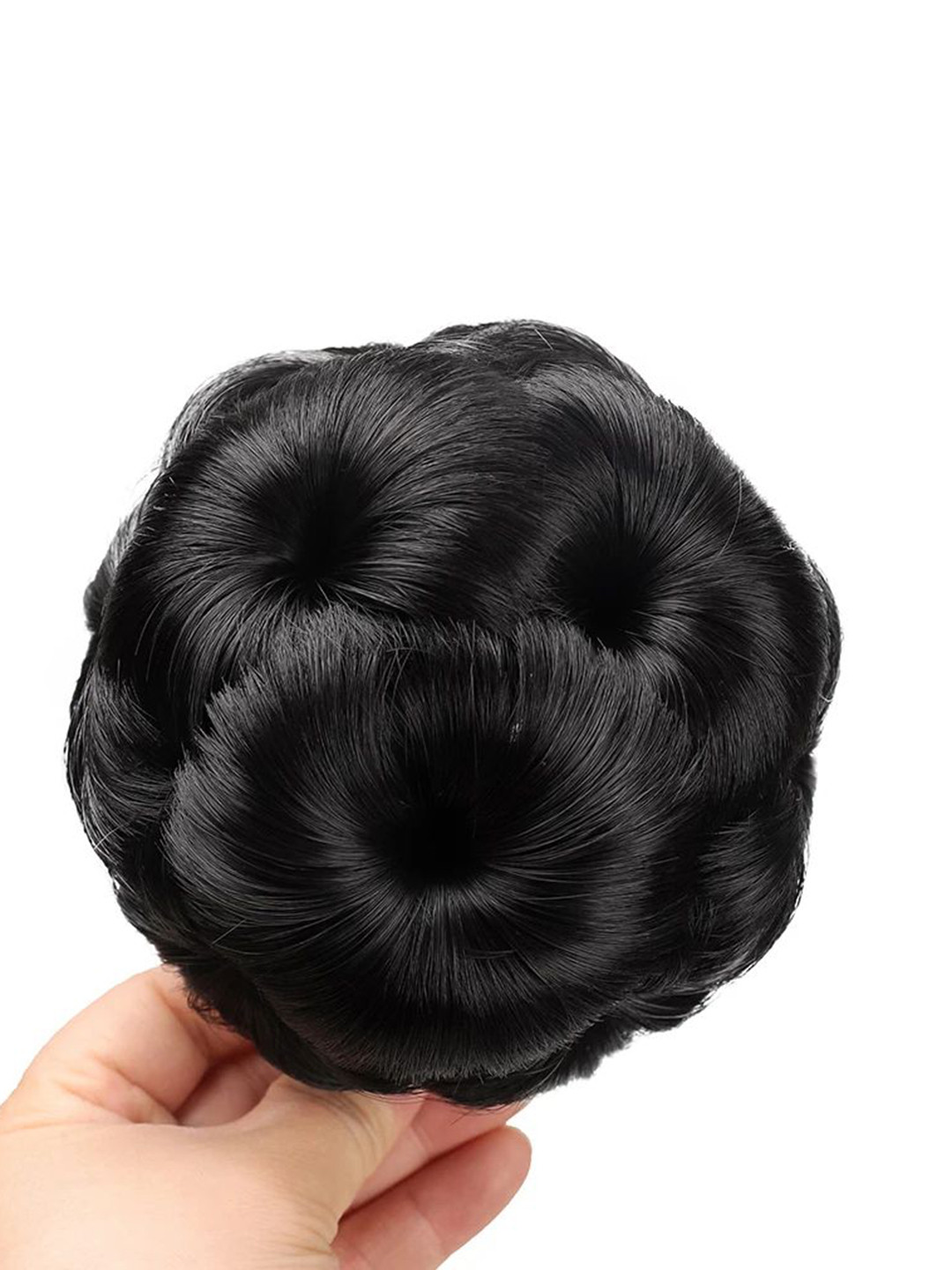 

ABRISH 9 Flower Hair Bun Hair Extension, Black