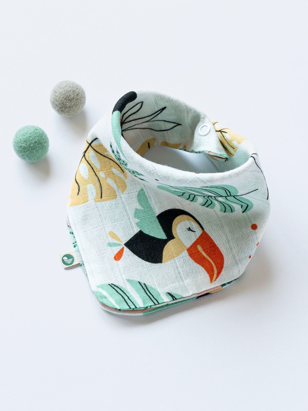 

cocoon care Infants Printed 2 In 1 Bibs, Green