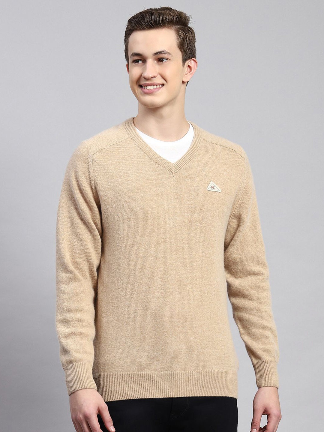 

Monte Carlo Men Woollen Pullover, Beige