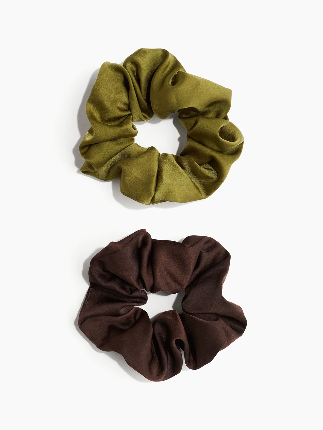 

H&M Pack Of 2 Hair Scrunchies, Green