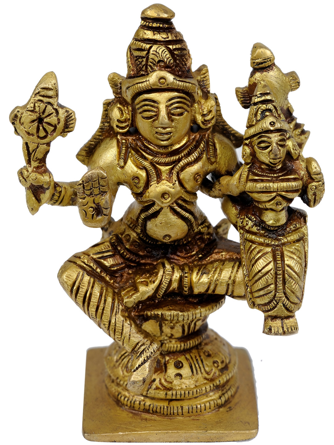 

Exotic India Gold-Toned Lakshmi Narayana Religious Idol Showpiece