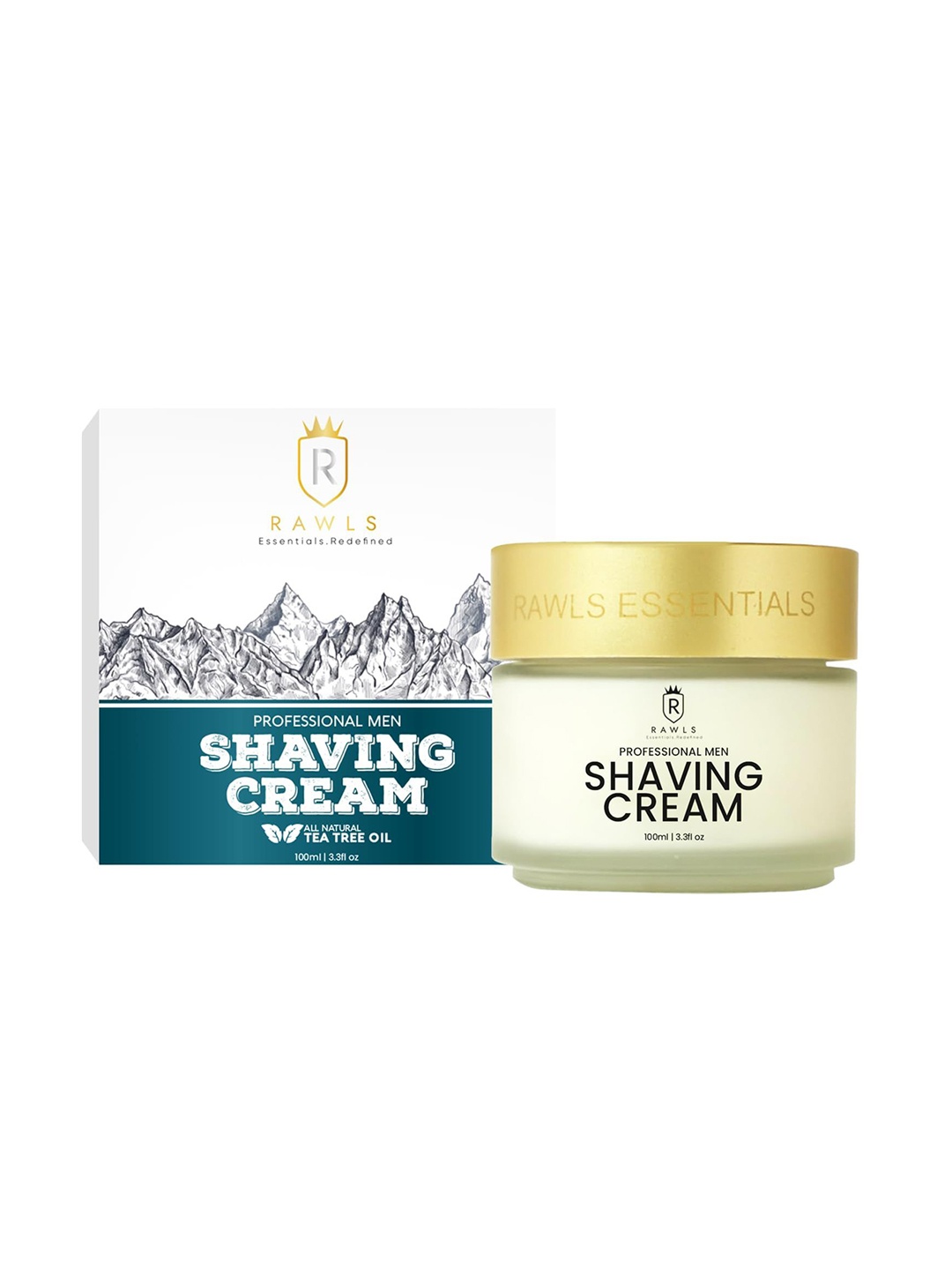 

RAWLS Shaving Cream With Tea Tree Oil - 100ml, White