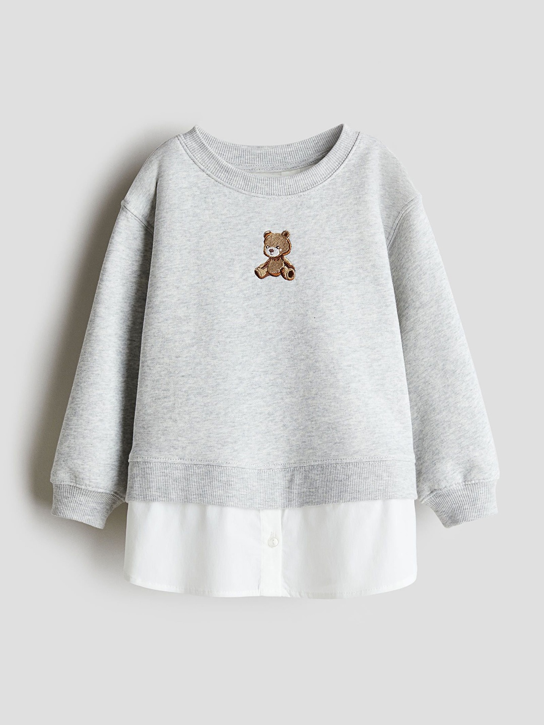 

H&M Girls Double-Layered Sweatshirt, Grey