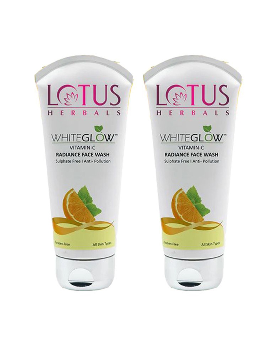 

Lotus Herbals Whiteglow Set Of 2 Vitamin C Radiance Face Wash - 100g Each, Yellow