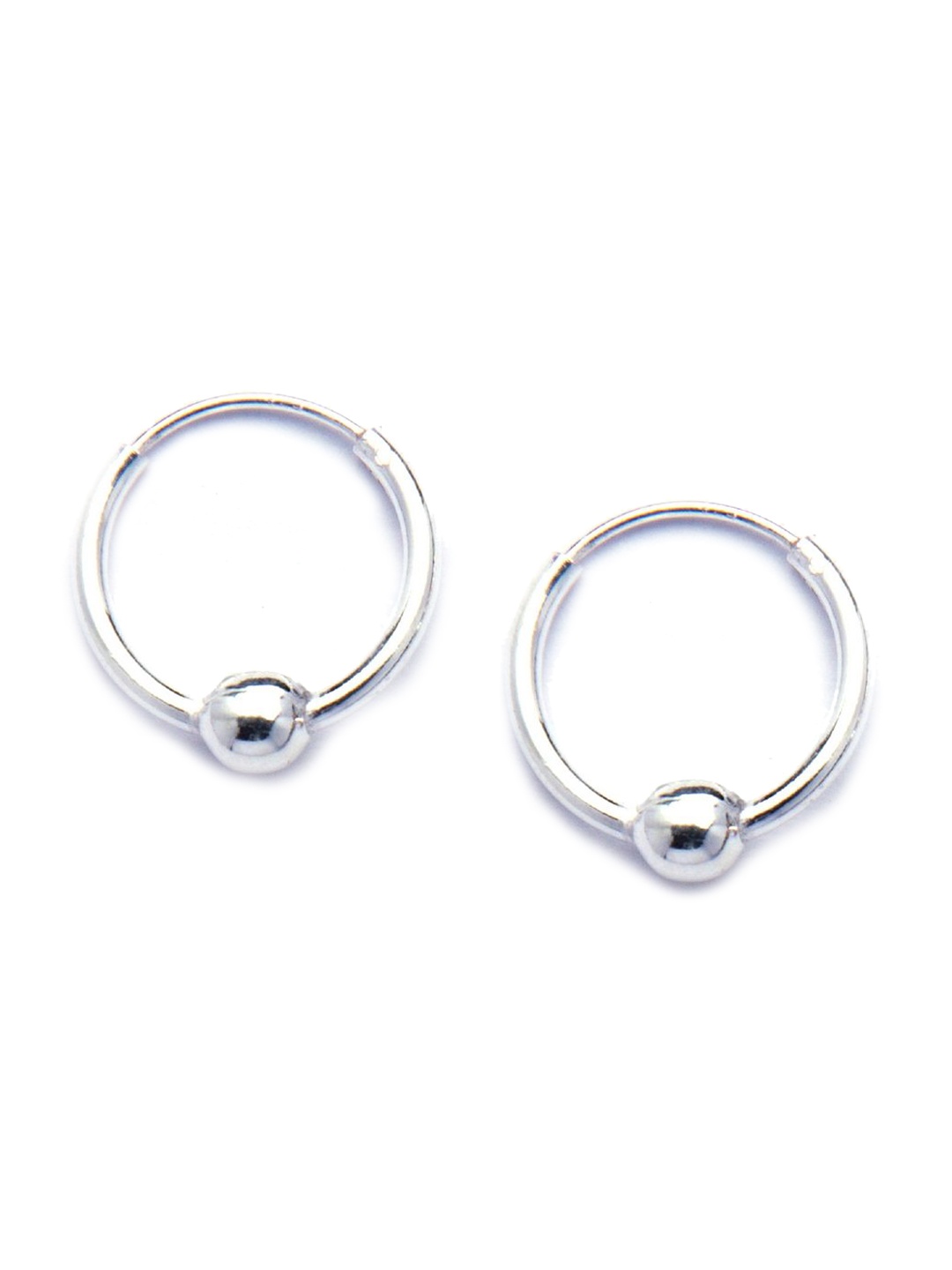 

De Flossy Silver Women 925 Sterling Silver Circular Studs Earrings