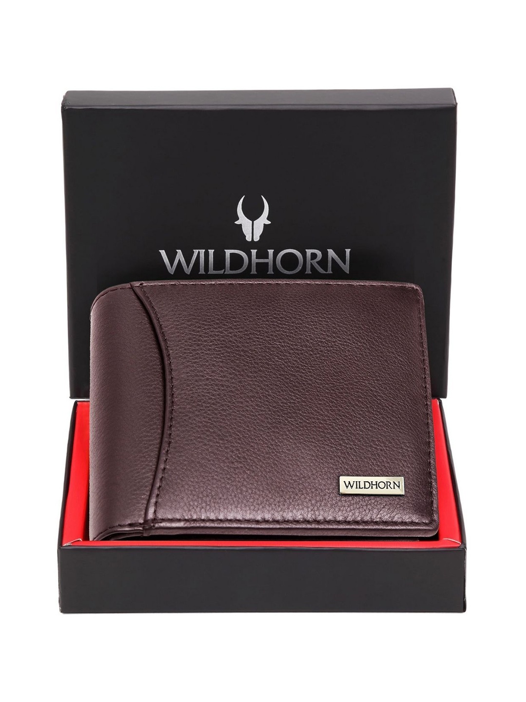 

WildHorn Men Leather Two Fold Wallet, Brown