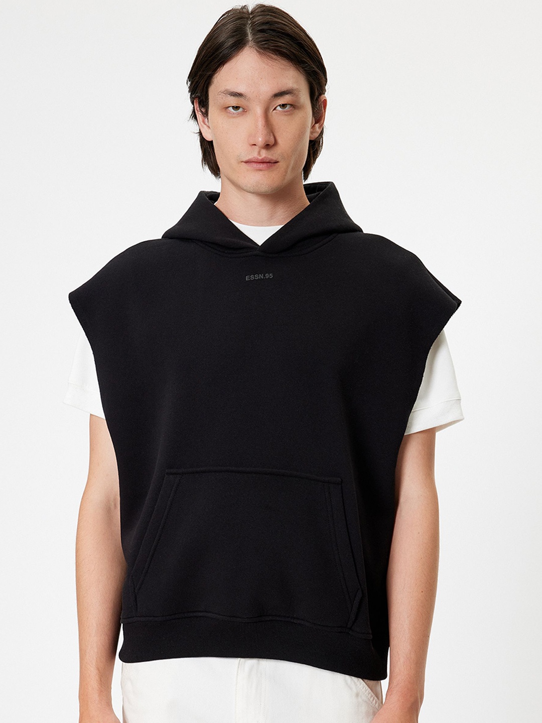 

Koton Hooded Pullover Sweater, Black