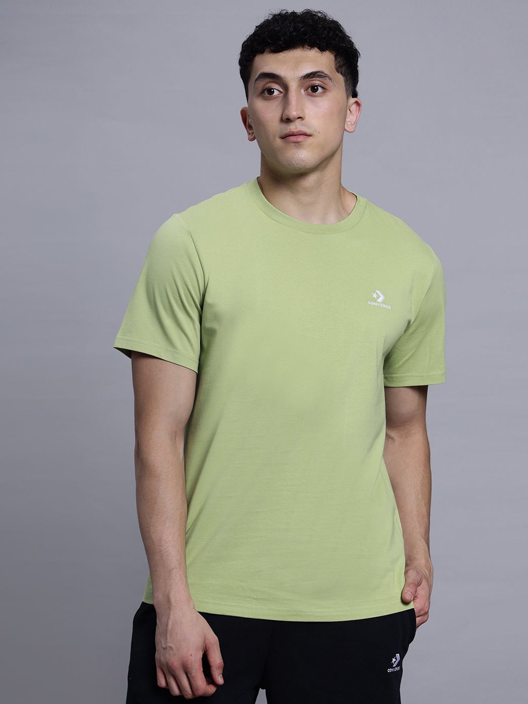 

Converse Unisex Go-To Embroidered Star Chevron Standard-Fit T-Shirt, Green