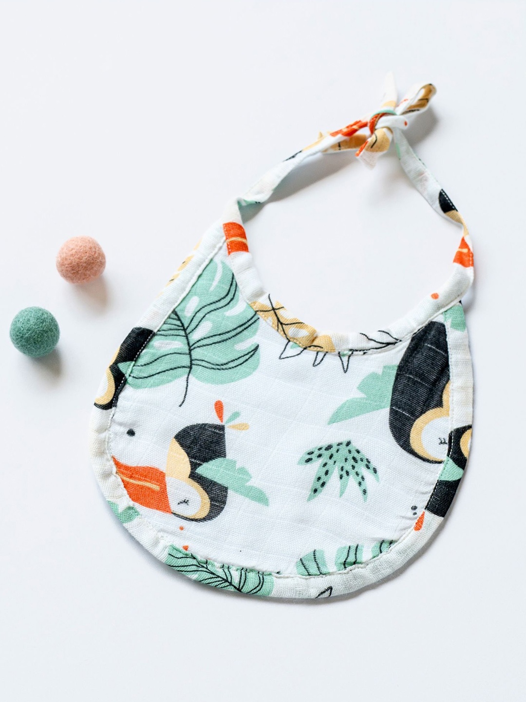 

cocoon care Infants Printed Muslin Bibs, Green