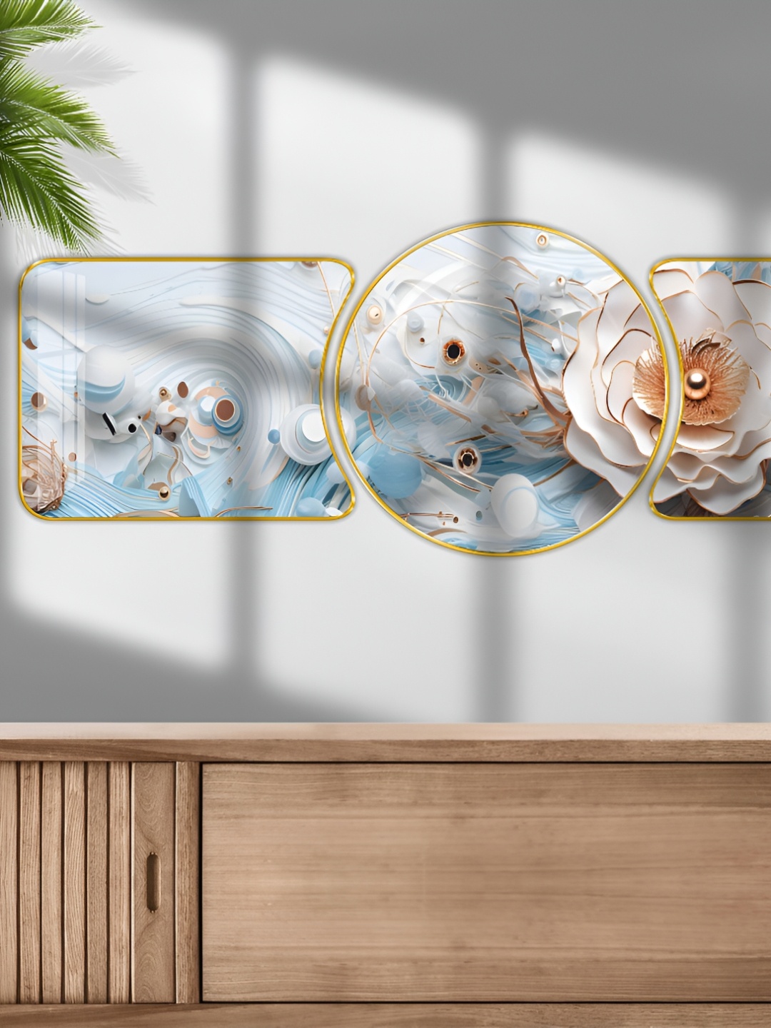 

SAF White & Blue 1 Piece Wood Other Wall Paintings