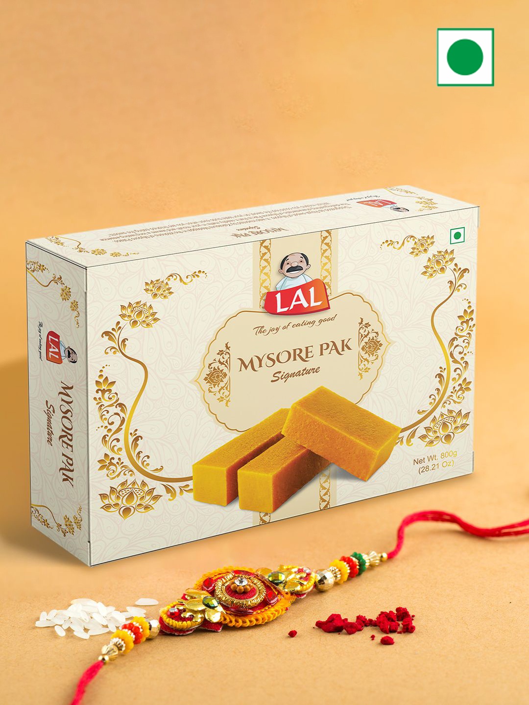 

Lal Mysore Pak Sweets 800g, Yellow