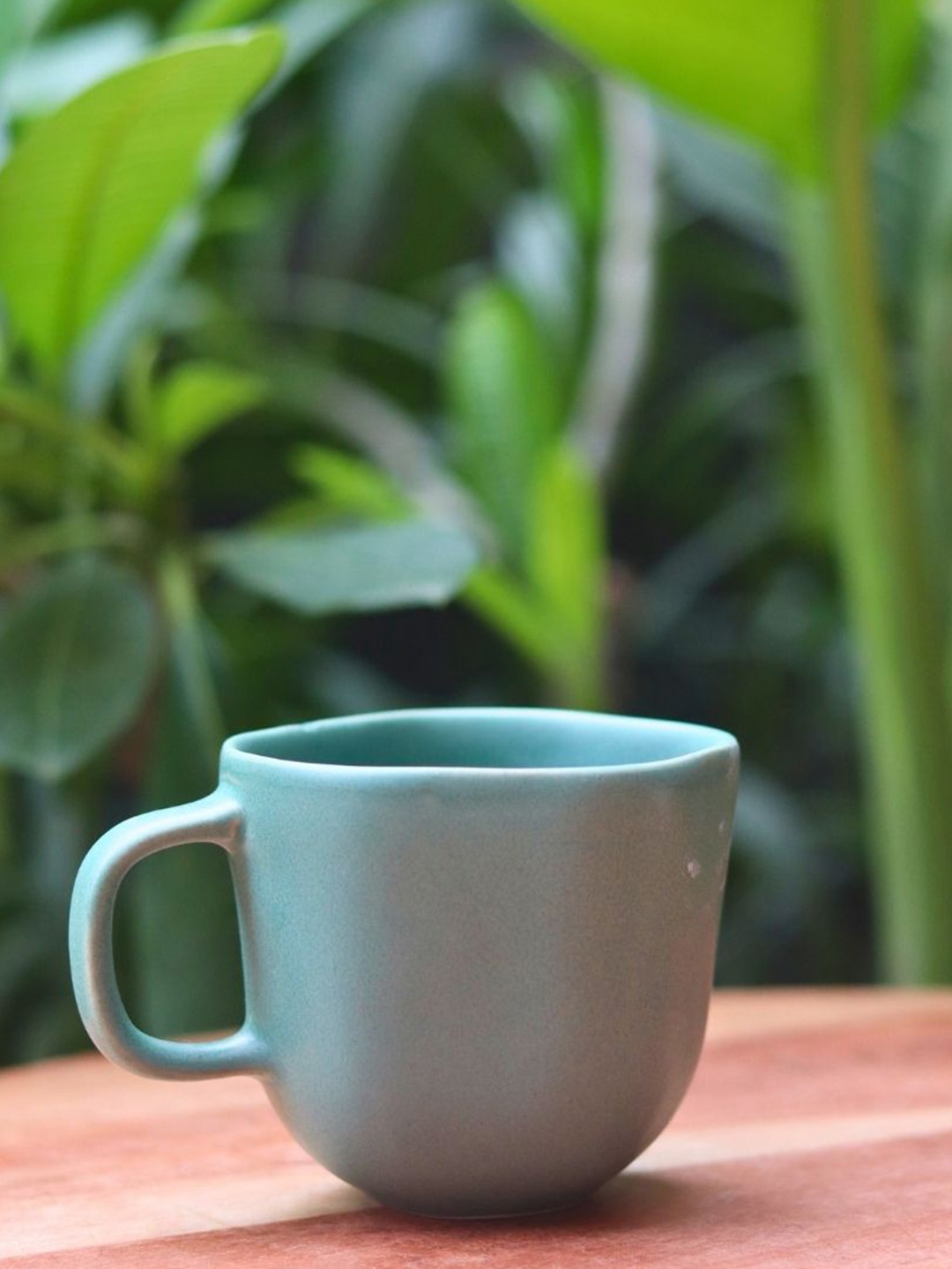 

WEAVING HOMES Teal Solid Ceramic Glossy Mugs Set of Cups and Mugs