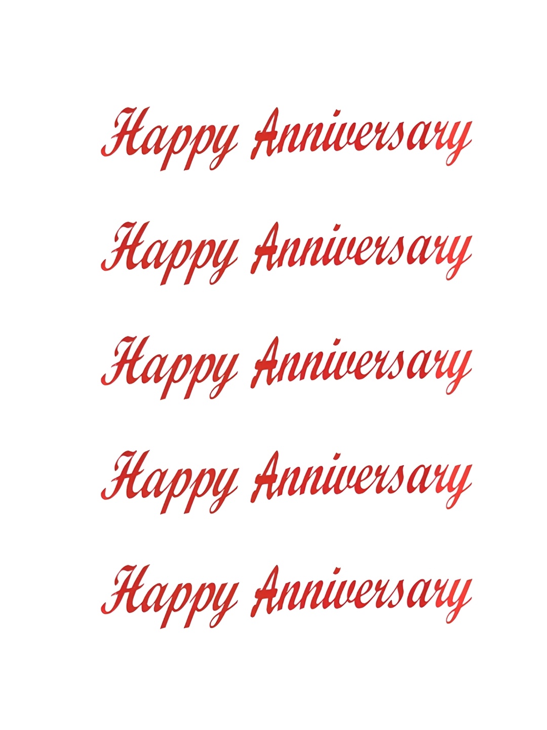 

Comet Busters Red 5 Pieces Happy Anniversary Printed Craft Accessories Stickers