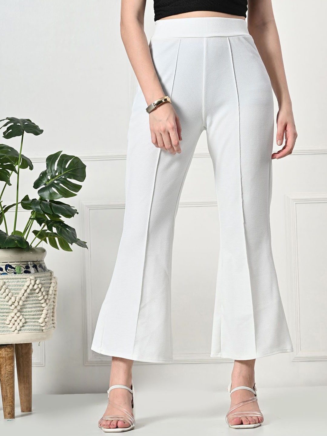 

Gladly Women Relaxed High-Rise Trousers, White