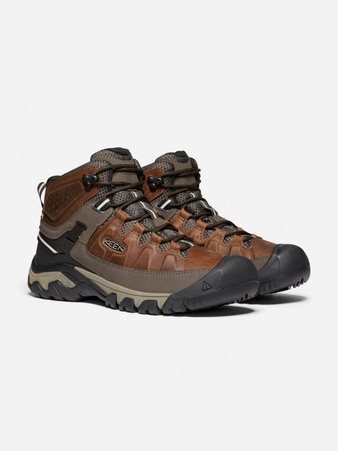 

KEEN Men Targhee III Waterproof Leather Lace-Ups Trekking Shoes, Brown