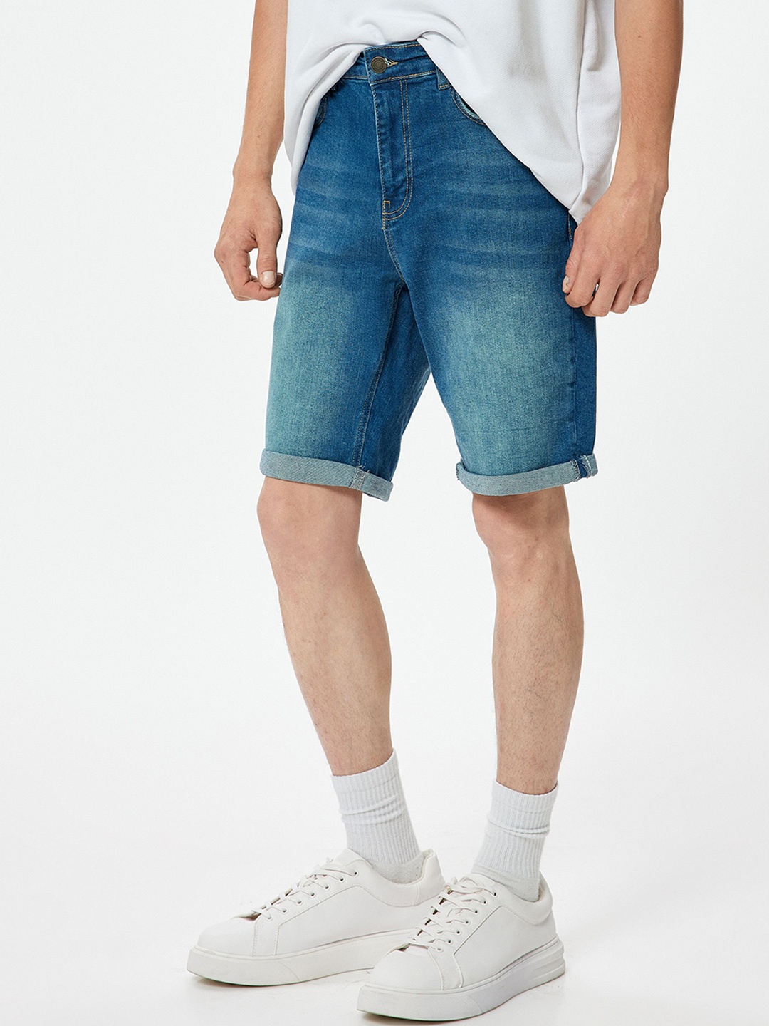 

Koton Men Slim Fit Denim Shorts, Blue