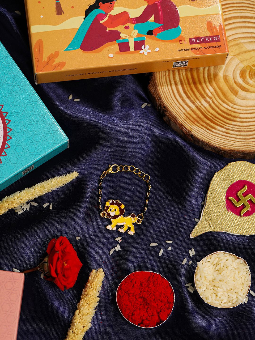

EL REGALO Wraparound Rakhi, Yellow