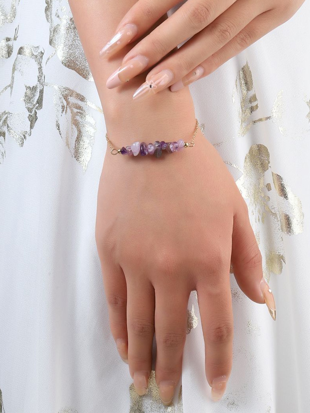 

SALTY Eternal Stone Of Protection Gold-Plated Link Bracelet
