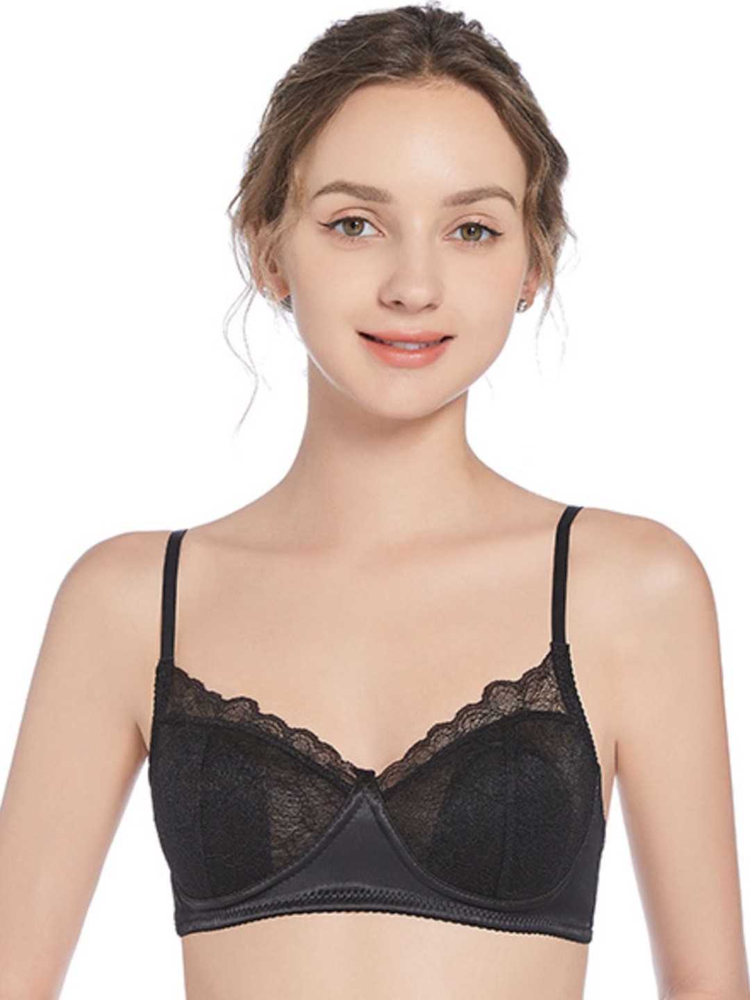 

LULU & SKY Medium Coverage Lightly Padded Bra, Black