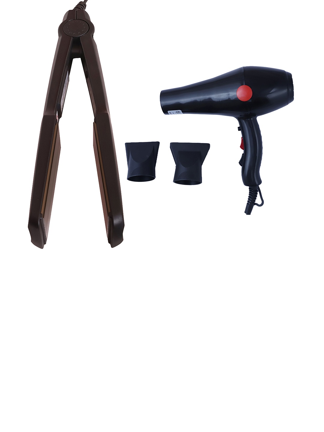 

NIRVANI 2800 Professional 2000 Watt Hair Dryer & 329 Ceramic Plate Hair Straightener, Black