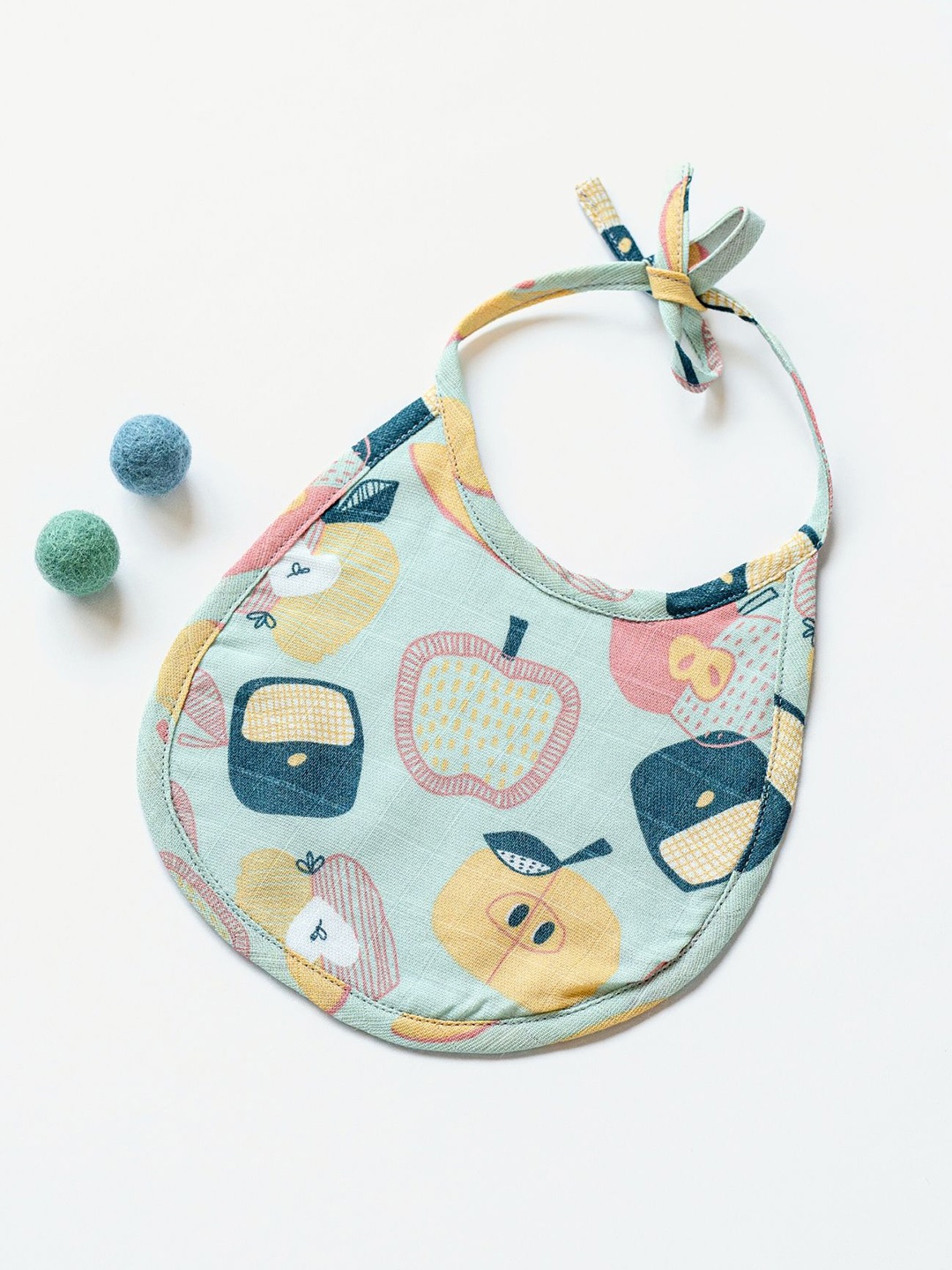 

cocoon care Kids Printed Double Sided Bib, Lime green