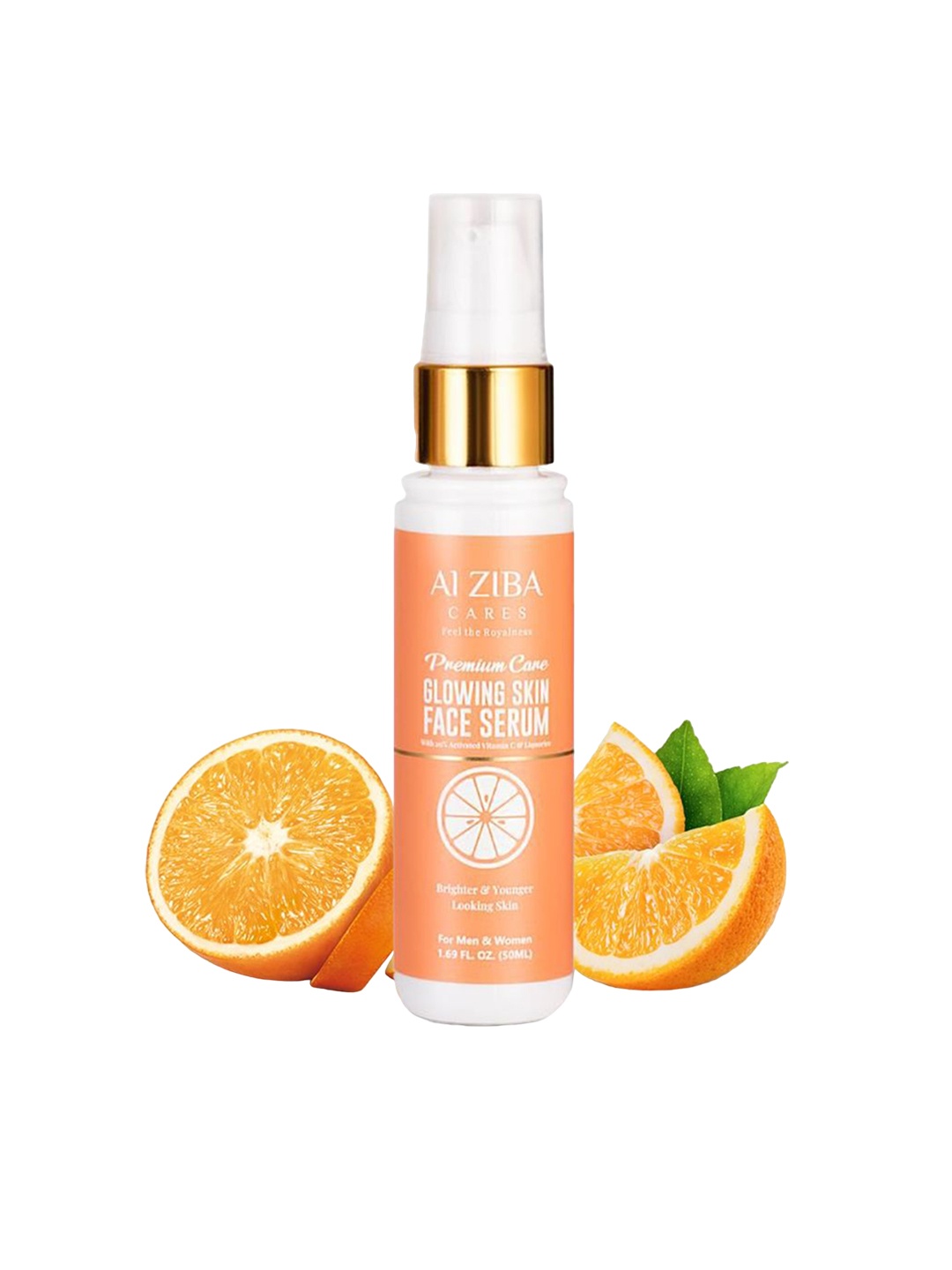 

ALZIBA CARES 20% Activated Vitamin C & Liquorice Glowing Skin Face Serum- 50ml, Orange