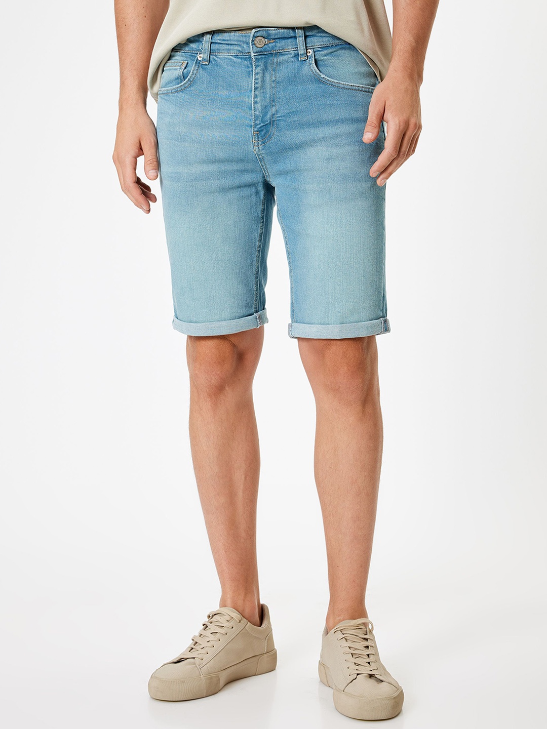 

Koton Men Washed Slim Fit Denim Shorts, Blue