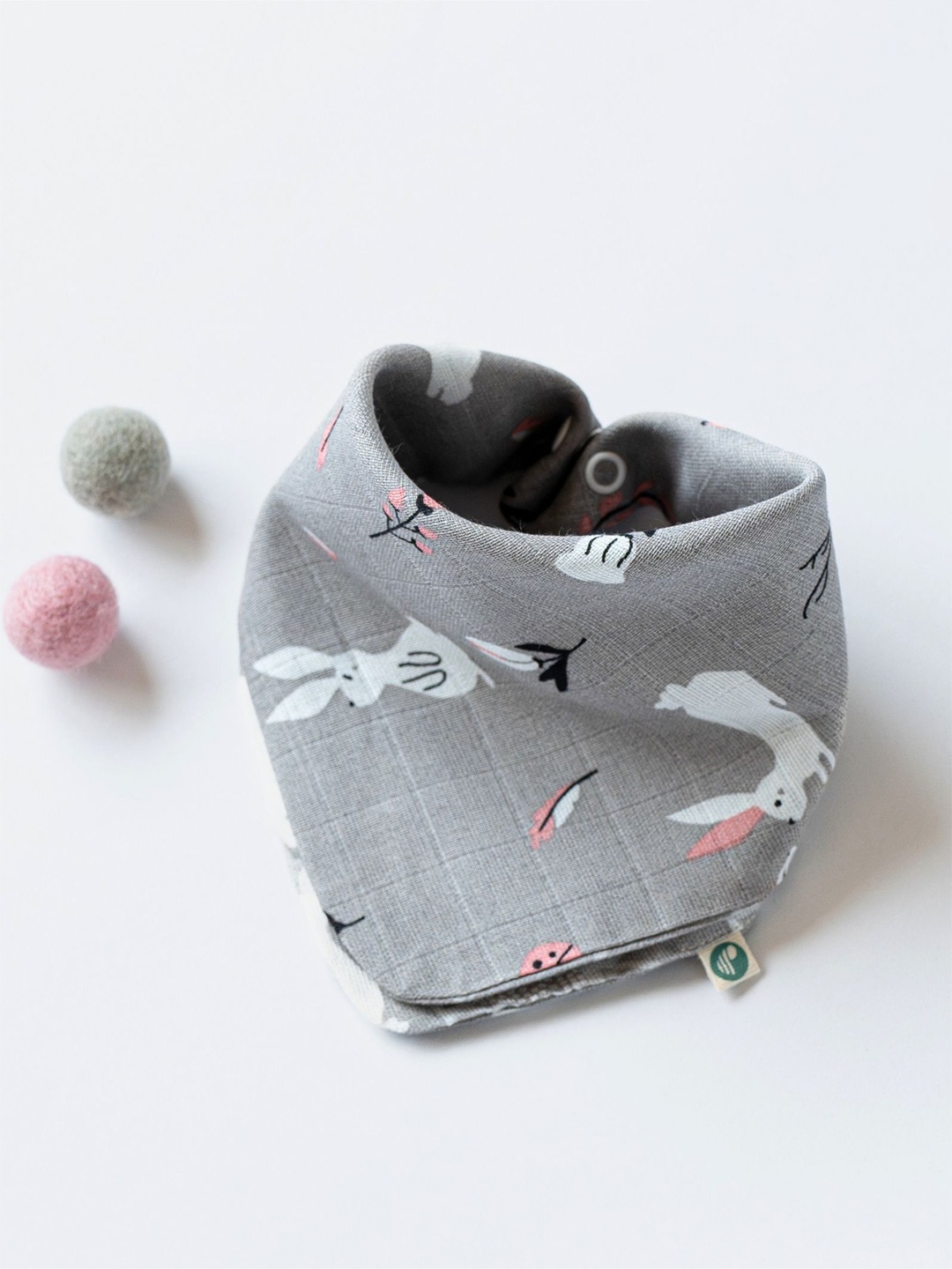 

cocoon care Printed 2 In 1 Softer Bib & Burp Cloth, Grey
