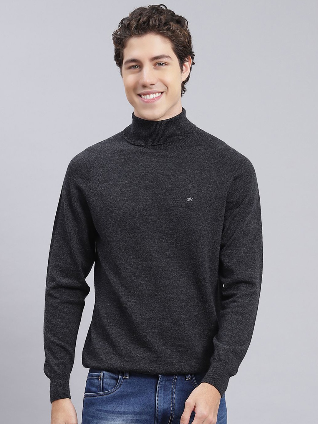 

Monte Carlo Men Woollen Pullover, Grey
