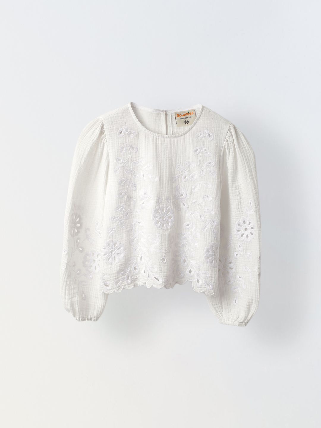 

SPUNKIES Blouson Dress, White