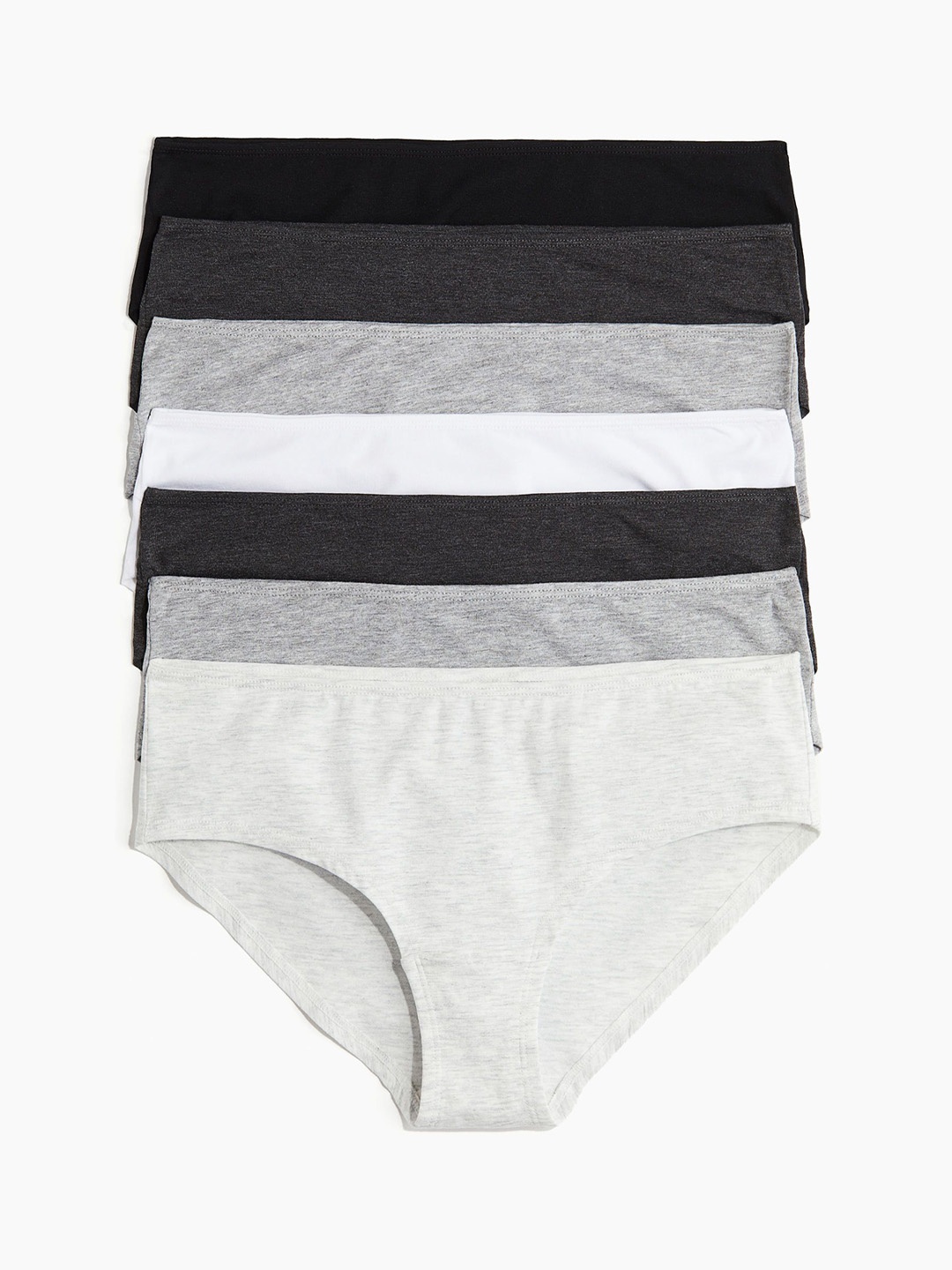 

H&M 7-Pack Hipster Briefs, Grey