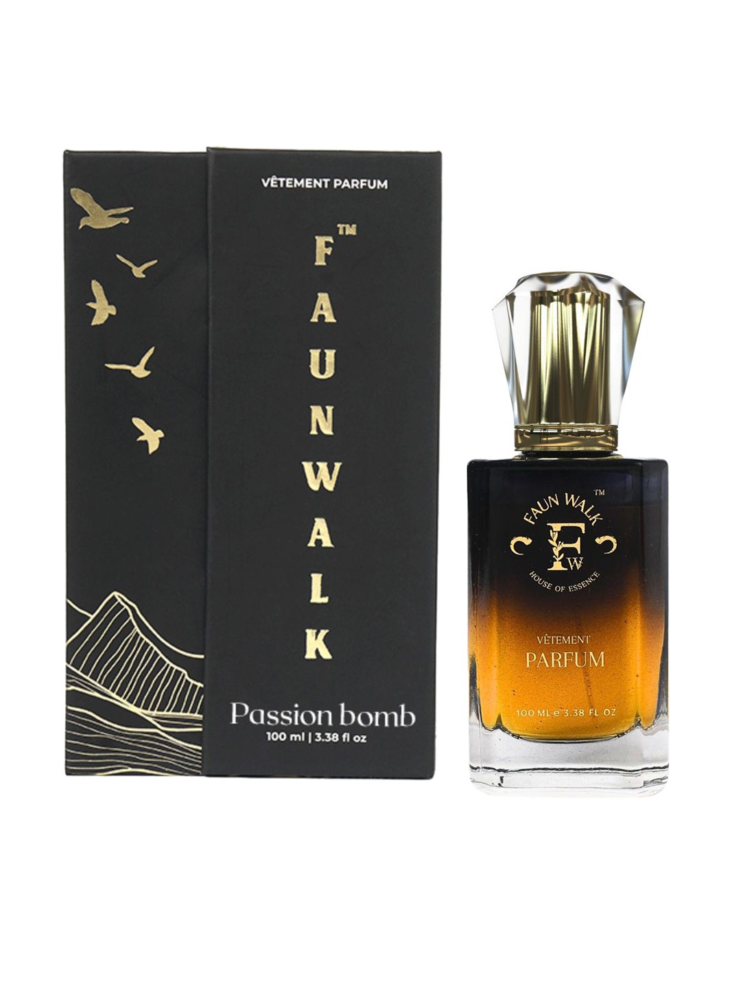

FAUN WALK Passion Bomb Perfume-100ml, Black