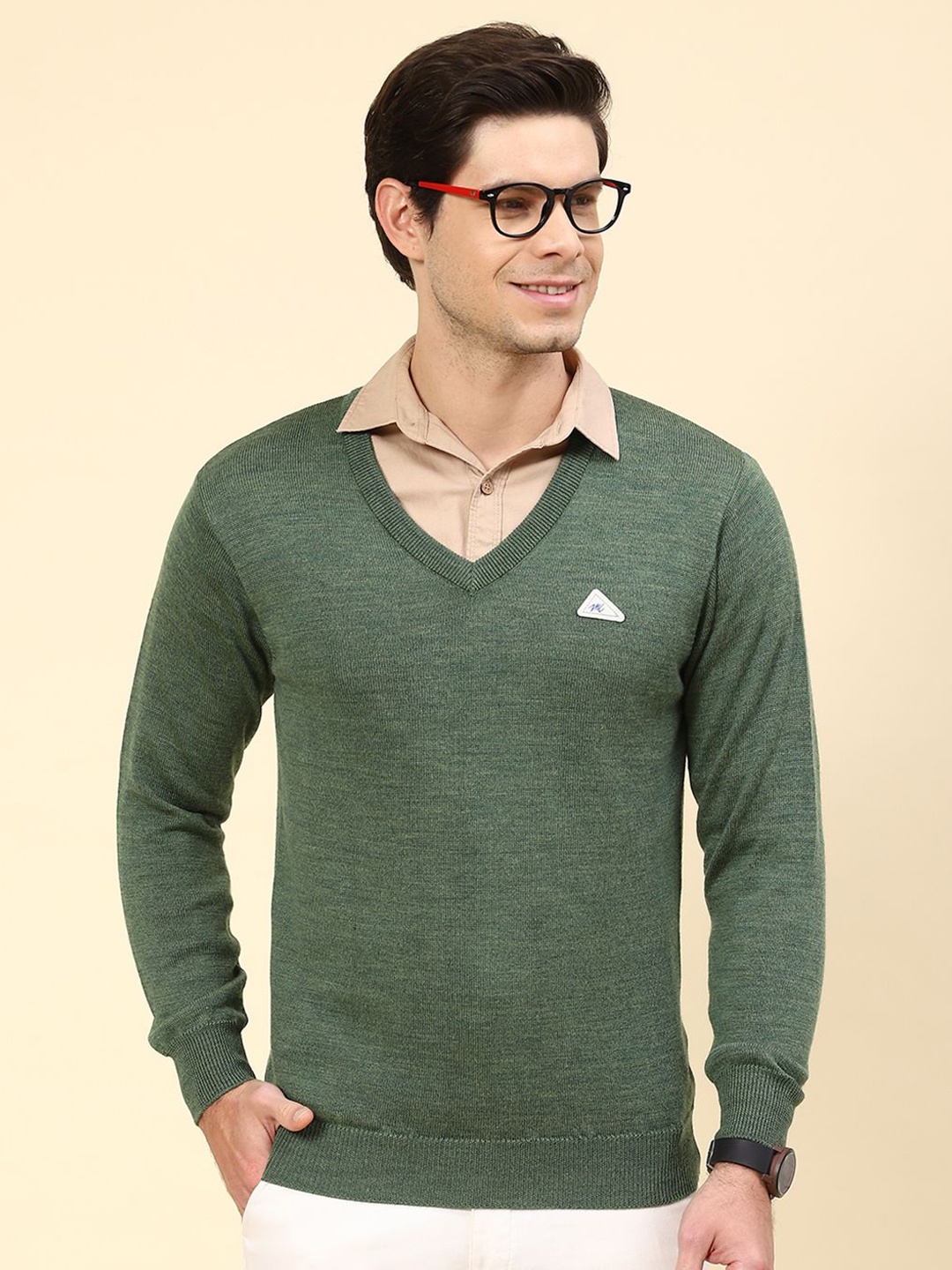 

Monte Carlo Men Woollen Pullover, Green