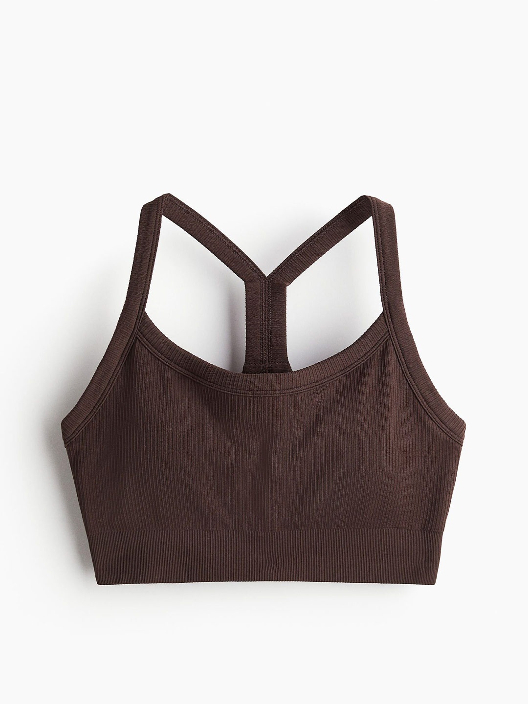 

H&M Seamless Medium Support Sports Bra, Brown