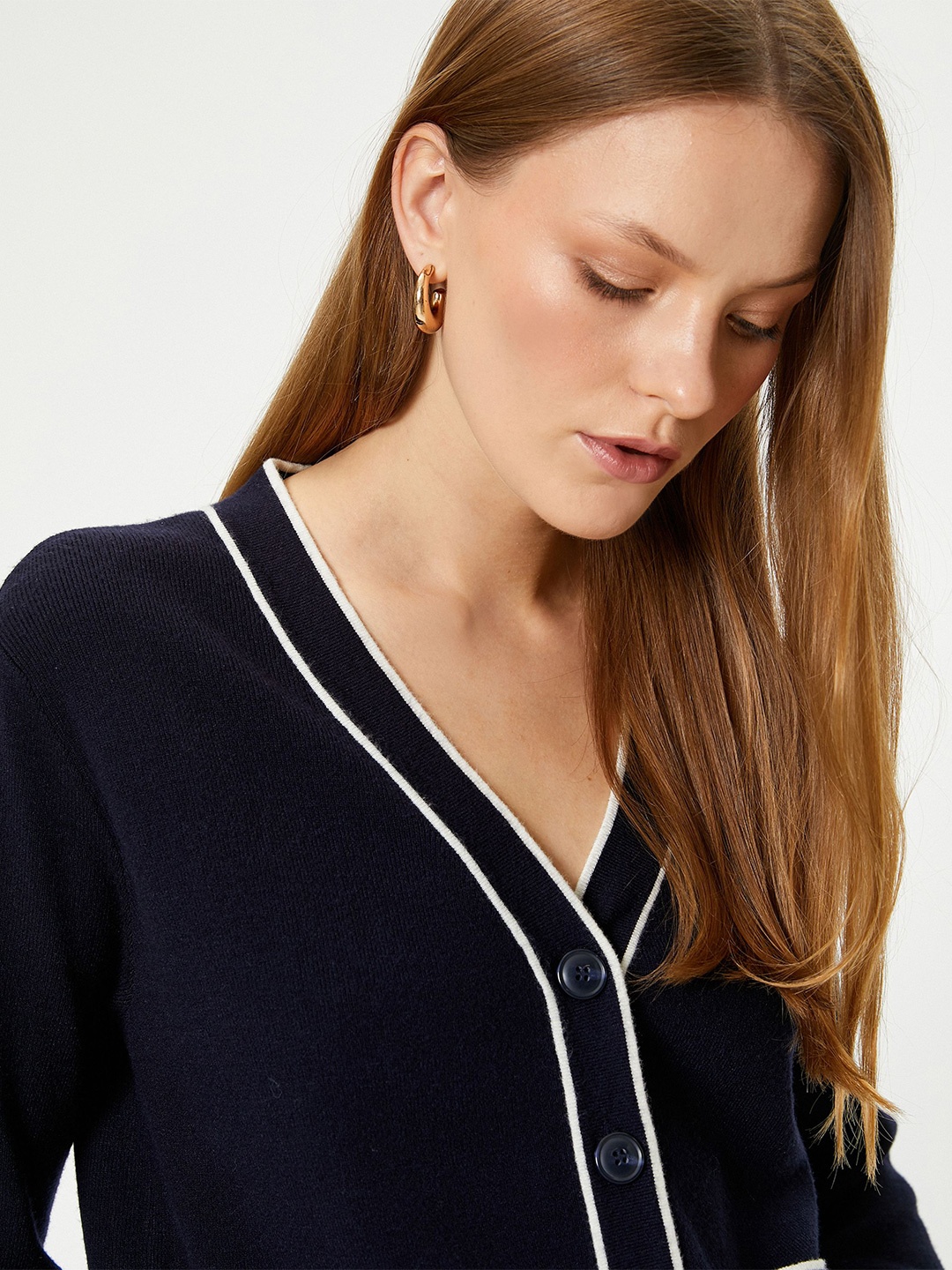 

Koton Women Cardigan, Navy blue