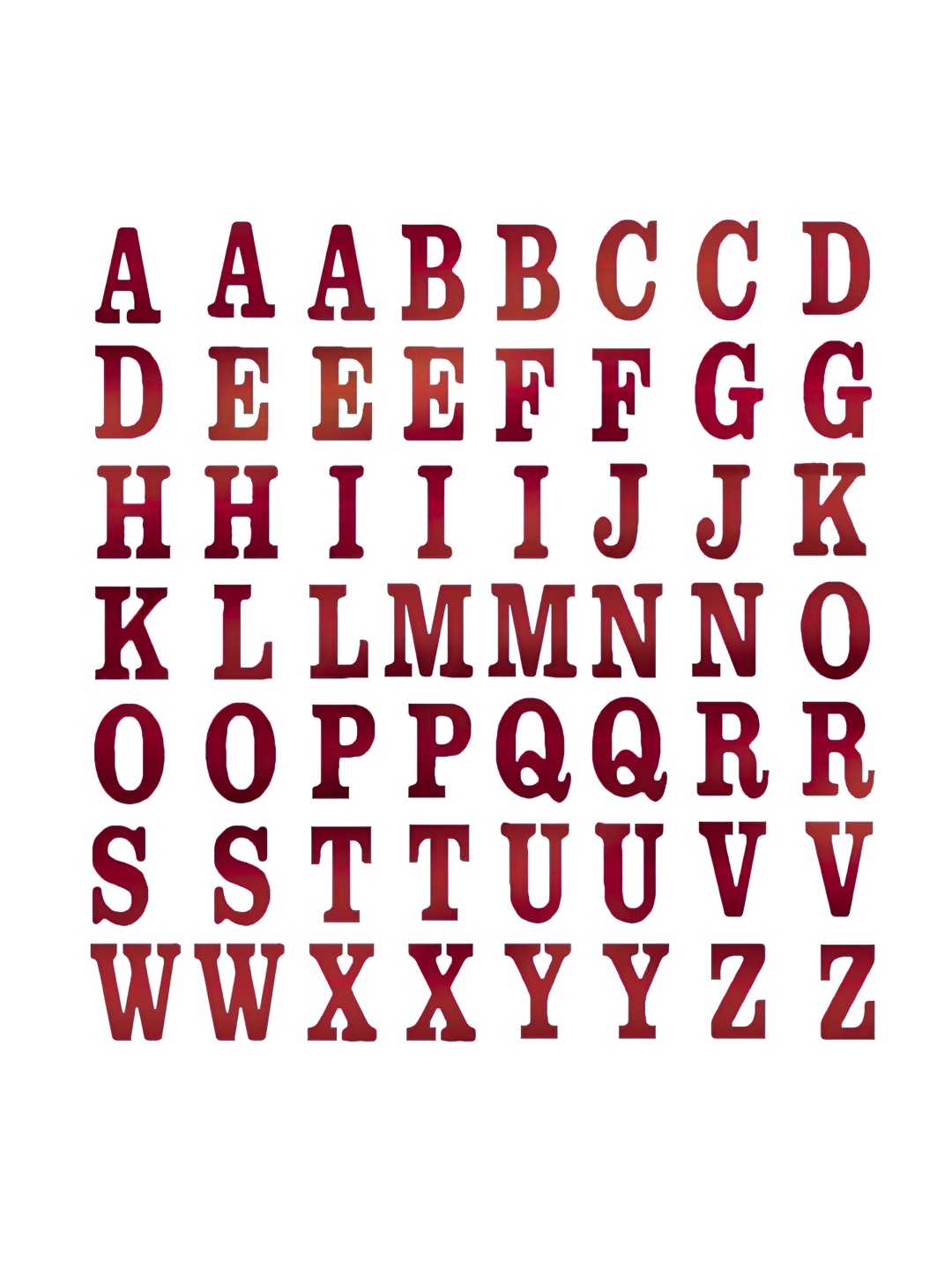 

Comet Busters Red Self Adhesive Alphabets 3D Stickers