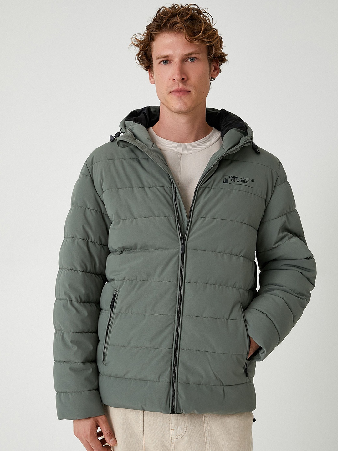 

Koton Men Bomber Jacket, Green