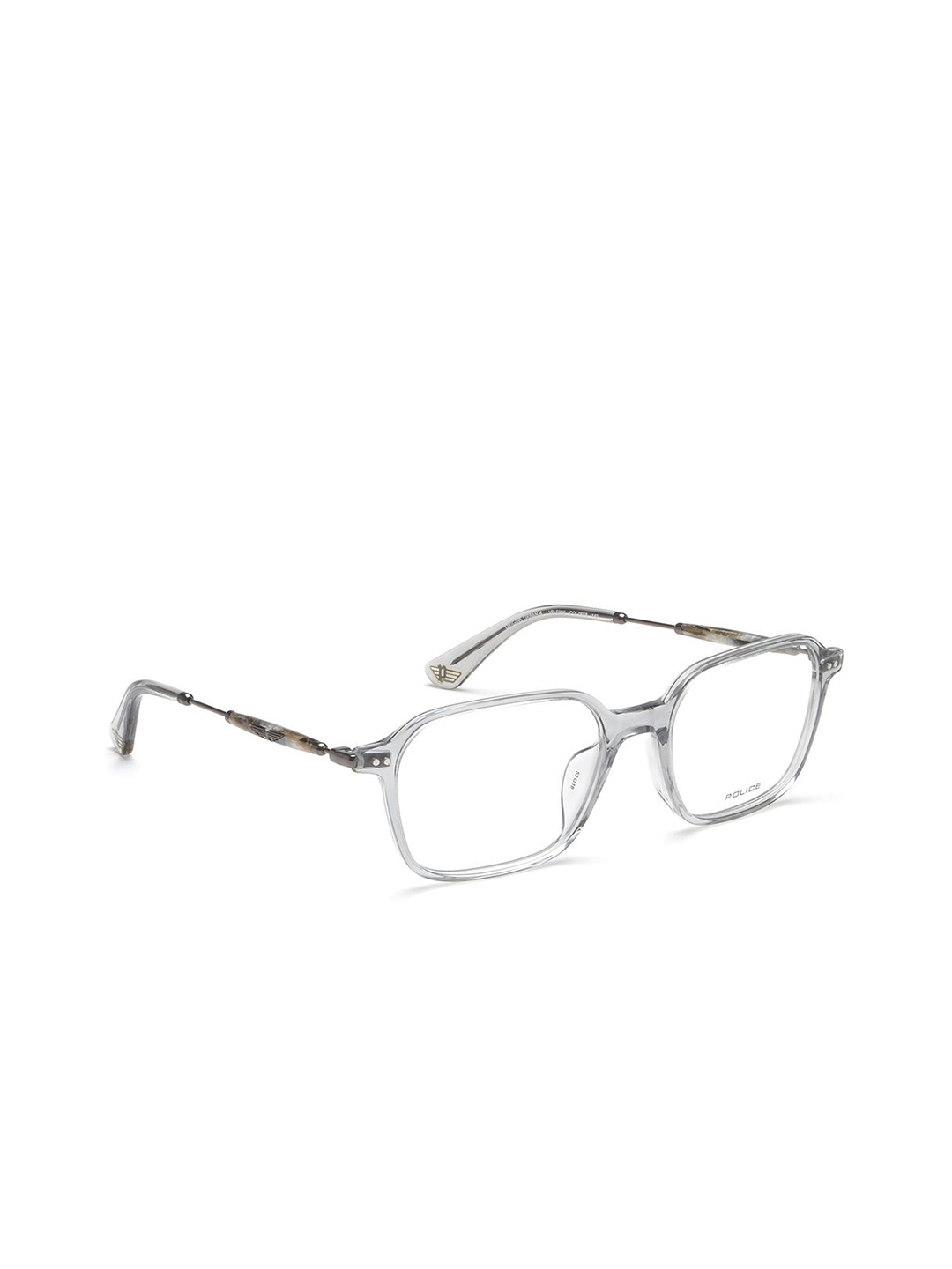 

Police Unisex Full Rim Square Frames, White
