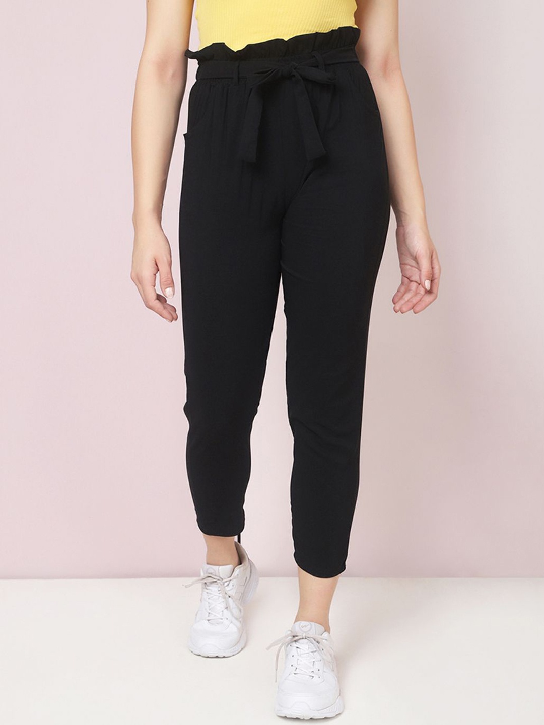 

BUY NEW TREND Women Relaxed Trousers, Black