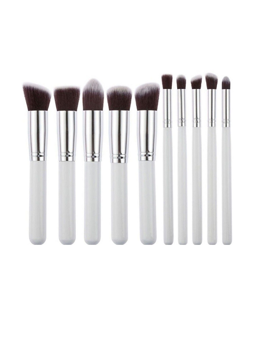 

Yoana Set of 10 Beauty Professional Series Kabuki Makeup Brushes, White