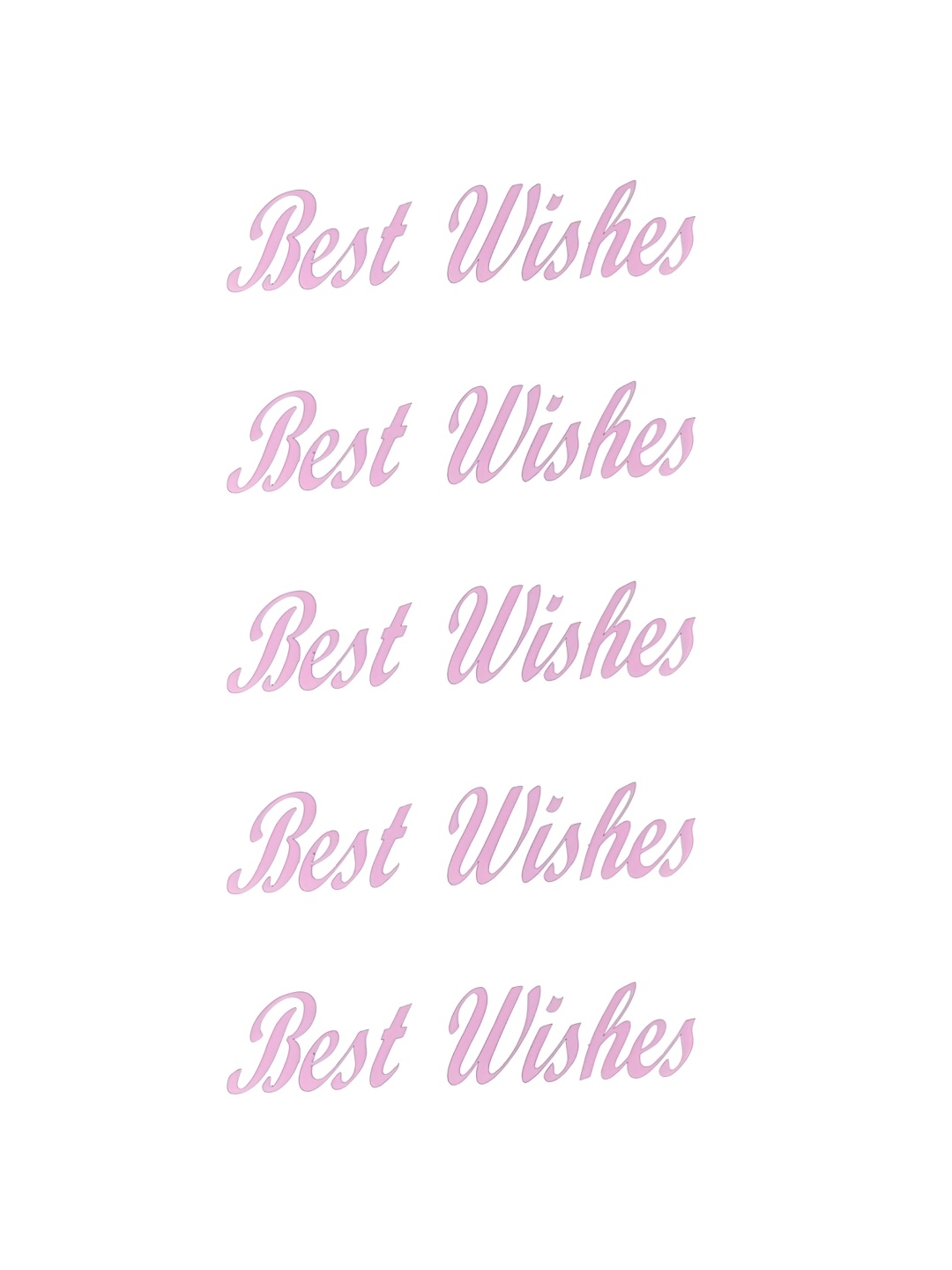 

Comet Busters Pink 5 Pieces Best Wishes Self-Adhesive Stickers