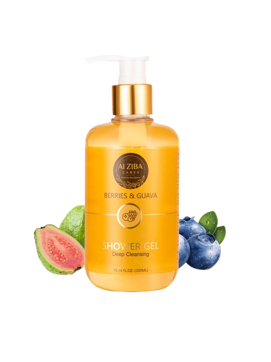

ALZIBA CARES Berries & Guava Deep Cleansing Shower Gel Body Wash - 300ml, Orange