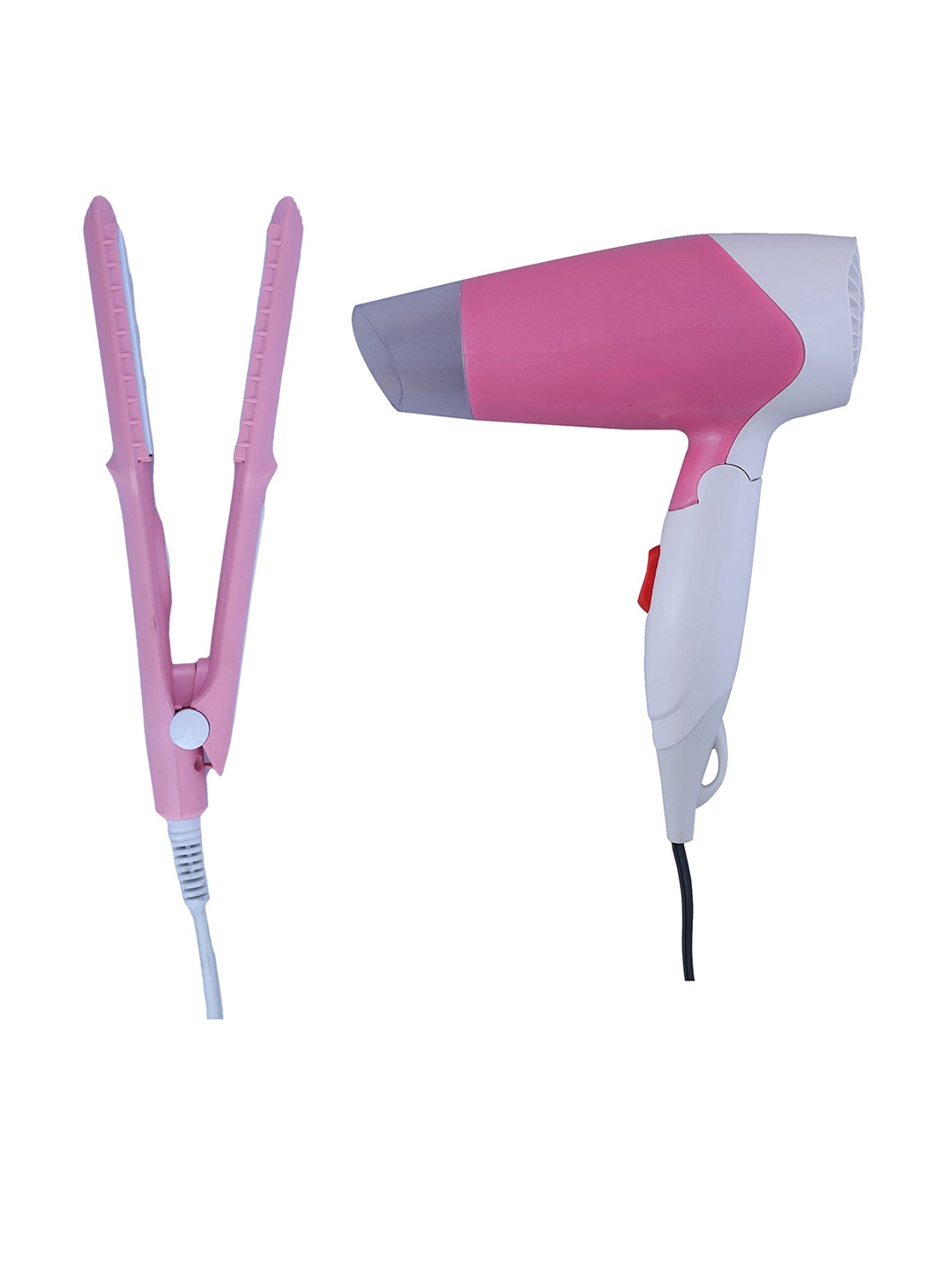 

NIRVANI Set of 1270 Professional 1400 WATT Hair Dryer & SX-8006 Hair Straightener, Pink